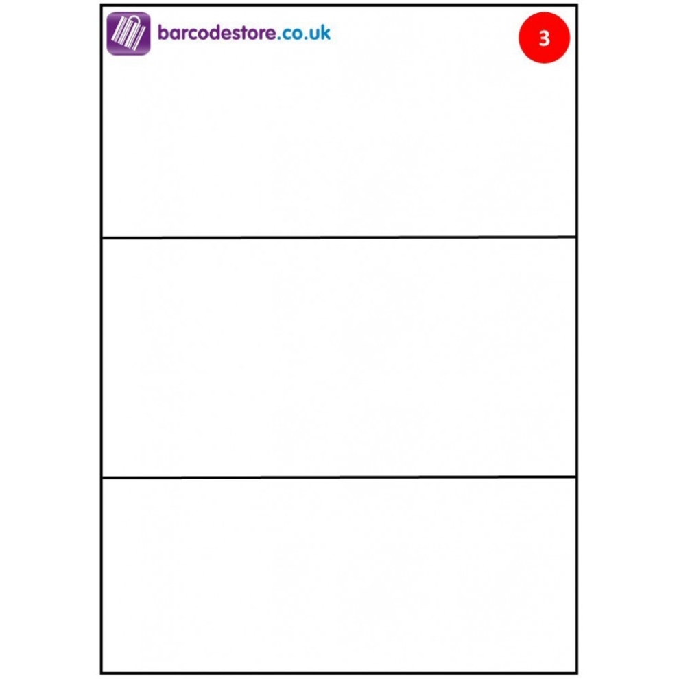 A4 Sheet Labels - 3 Labels Per Page With Regard To 3X8 Label Template