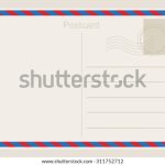 Air Mail Postcard Vector Template Stock Vector (Royalty Free) 311752712 regarding Airmail Postcard Template