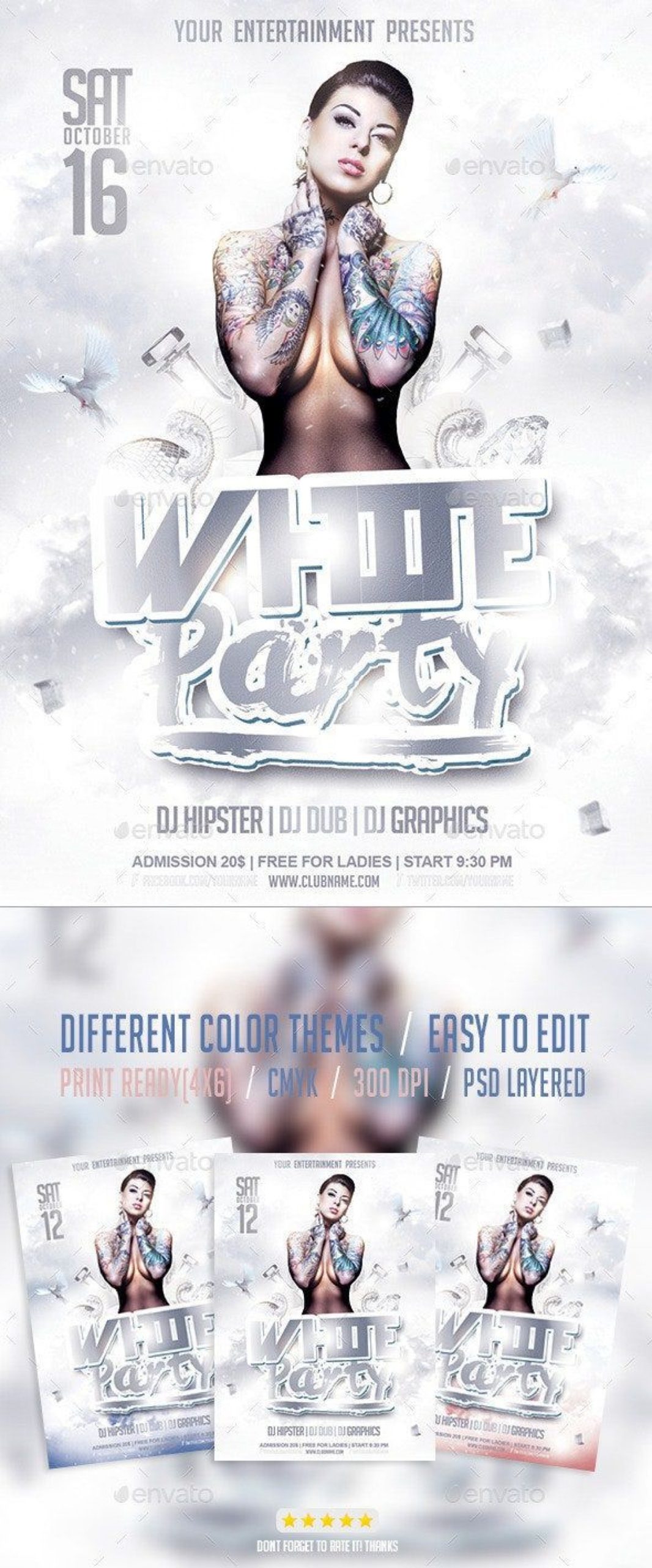 All White Party Flyer Template Free Psd ~ Addictionary Intended For Free All White Party Flyer Template