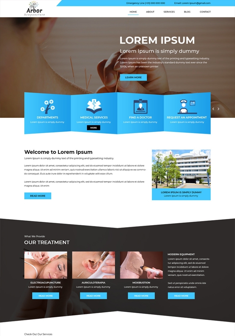 Arbor Acupuncture - Acupuncture Clinic Psd Template #80191 For Acupuncture Business Plan Template