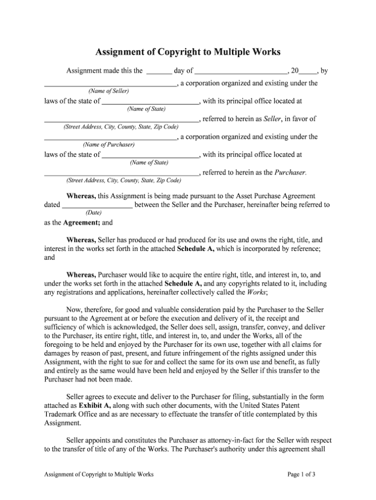 Asset Purchase And Trademark Assignment Agreement Form - Fill Out And Inside Trademark Assignment Agreement Template