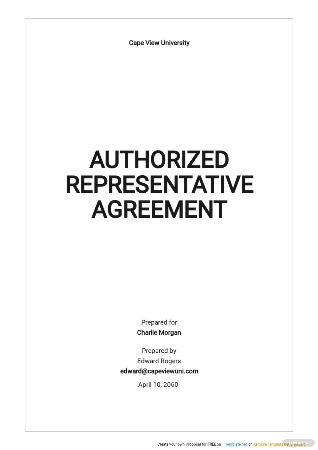 Authorized Representative Agreement Template - Google Docs, Word, Apple With Regard To Appointed Representative Agreement Template