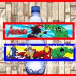 Avengers Water Bottle Label Printable Superheroes Party Water | Etsy with regard to Superhero Water Bottle Labels Template