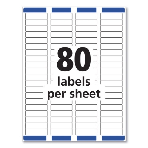 Avery Easy Peel White Address Labels W/ Sure Feed Technology | Laser with Label Template 80 Per Sheet