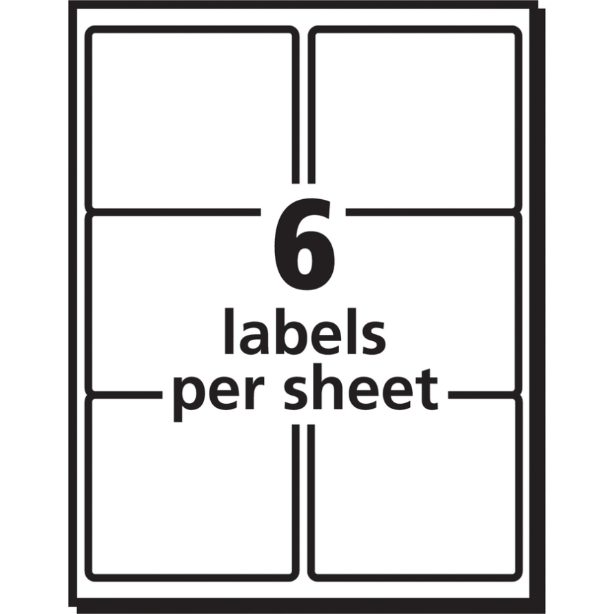 Avery® Shipping Labels, Sure Feed, 3 1/3" X 4" , 150 White Labels (8164 Inside 33 Labels Per Sheet Template