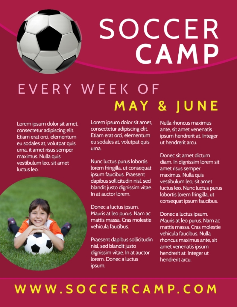 Awesome Soccer Camp Flyer Template | Mycreativeshop Intended For Football Camp Flyer Template Free