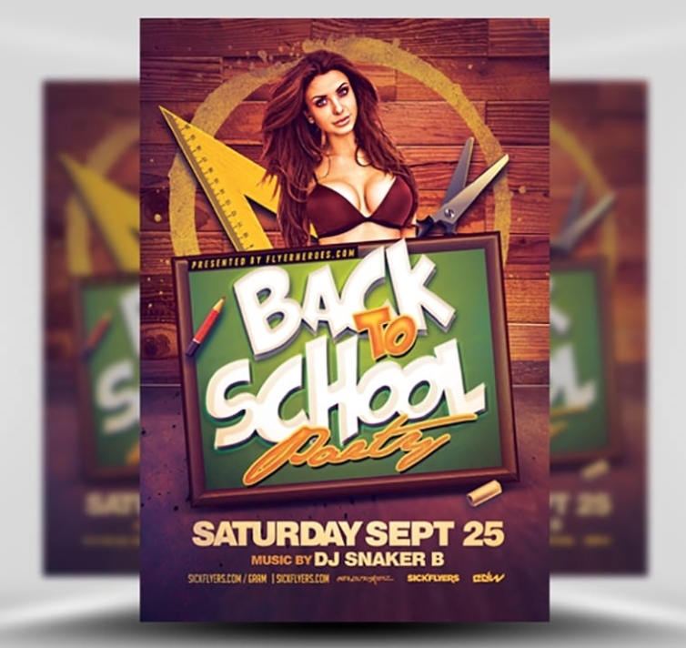 Back To School Party Flyer Template V3 - Flyerheroes Regarding Back To School Party Flyer Template