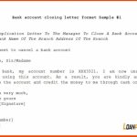 Bank Account Closing Letter Sample Format : All Banks - Loanpersonal.in for Account Closure Letter Template