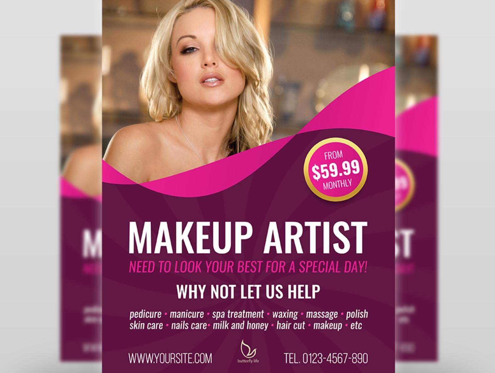 Beauty Makeup Idea: Advertising Makeup Artist Flyer Within Makeup Artist Flyers Templates