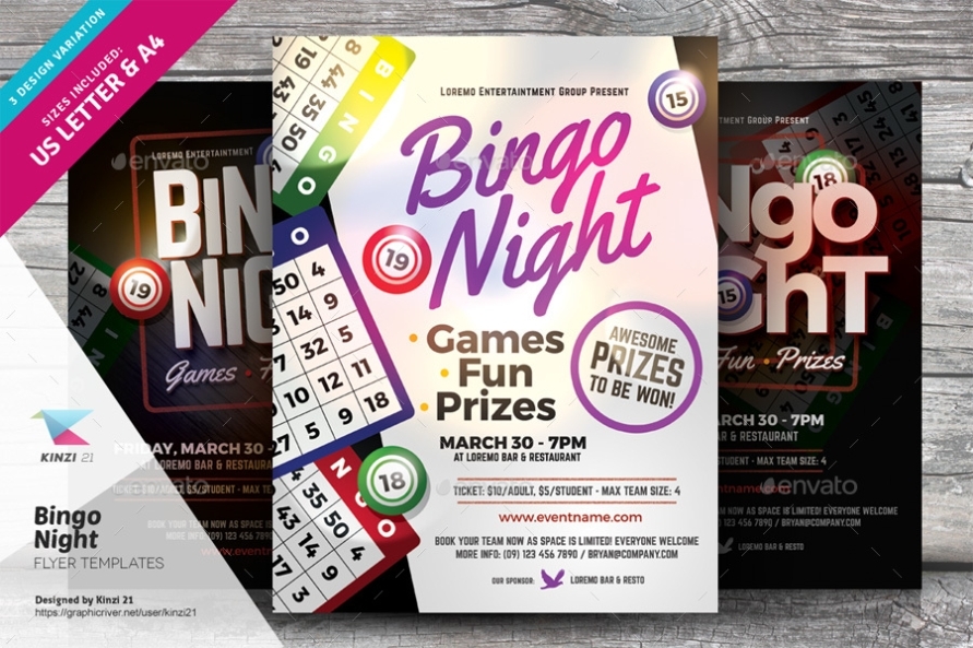 Bingo Night Flyer Templates By Kinzi21 | Graphicriver Within Bingo Night Flyer Template