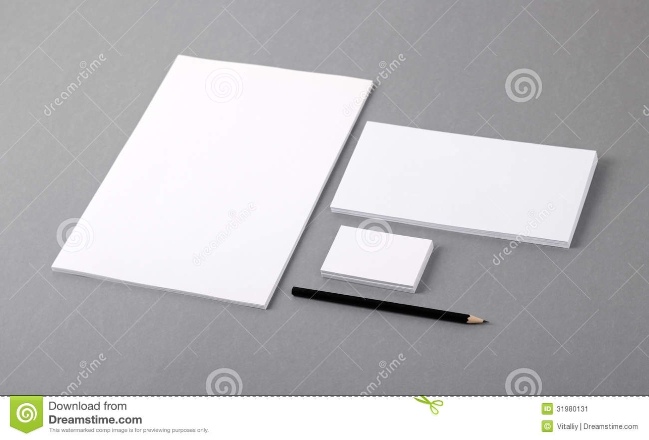 Blank Basic Stationery. Letterhead Flat, Business Card, Envelope Stock Regarding Business Card Letterhead Envelope Template