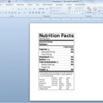 Blank Nutrition Label Template Word | Printable Label Templates inside Nutrition Label Template Word