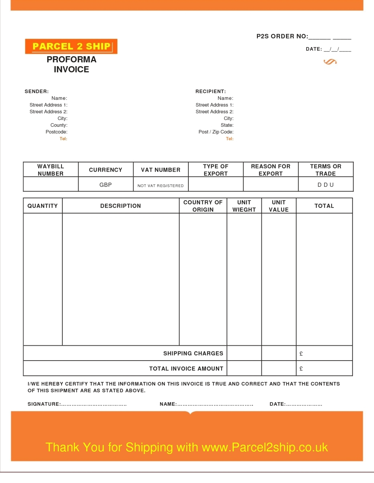 Blank Proforma Invoice Template * Invoice Template Ideas In Free Sample Invoice Template Word