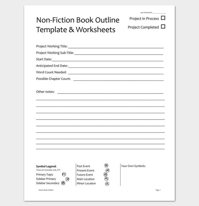 Book Outline Template - 17+ Samples, Examples And Formats - Dotxes Throughout Novel Notes Template