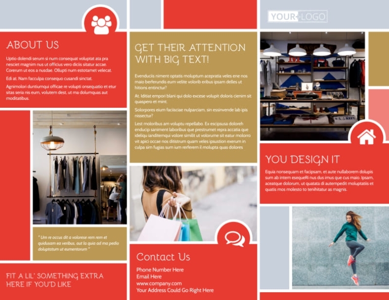 Boutique Cothing Store Brochure Template | Mycreativeshop Regarding Boutique Flyer Template Free