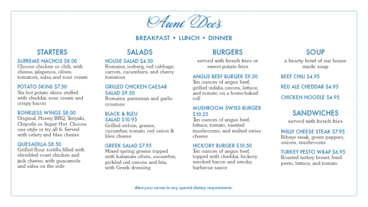 Breakfast Lunch And Dinner Menu Template For Your Needs for Breakfast Lunch Dinner Menu Template