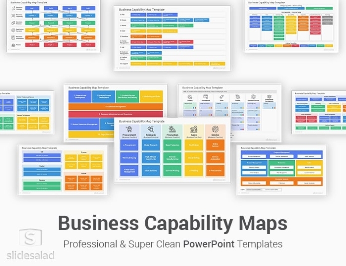 Business Capability Maps Powerpoint Template Diagrams - Slidesalad With Business Capability Map Template