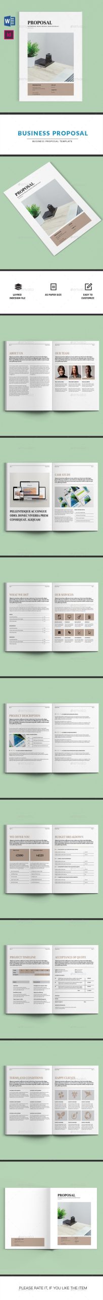 Business Proposal | Indesign & Ms Word Template By Smmrdesign For Business Proposal Indesign Template
