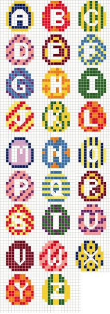 Buzy Bobbins: Big Easter Egg Alphabet Cross Stitch Design throughout Hama Bead Letter Templates