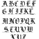 Calligraphy Alphabet : Old English Calligraphy Alphabet intended for Olden Day Letter Template