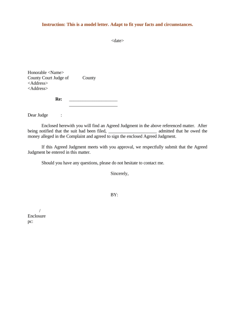 Character Letter To Judge At Doc Template | Pdffiller in How To Write A Letter To A Judge Template