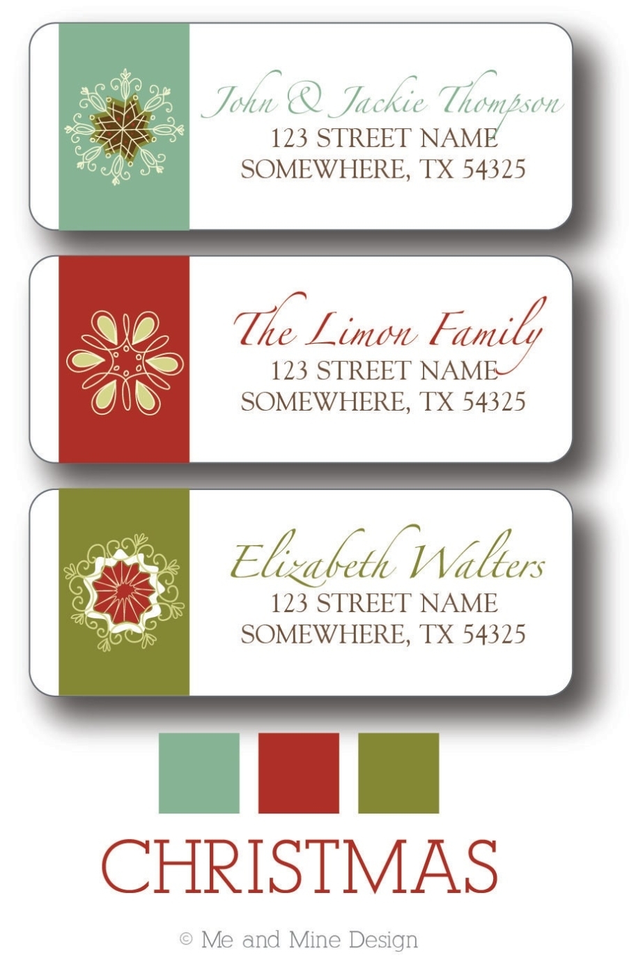 Christmas Return Address Labels Snowflake Throughout Christmas Address Labels Template