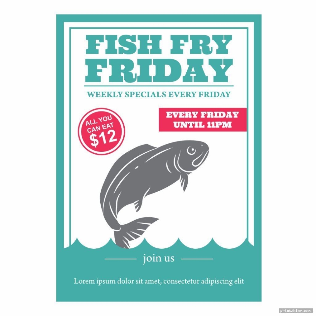 Church Fish Fry Flyer Printable - Gridgit Regarding Fish Fry Flyer Template