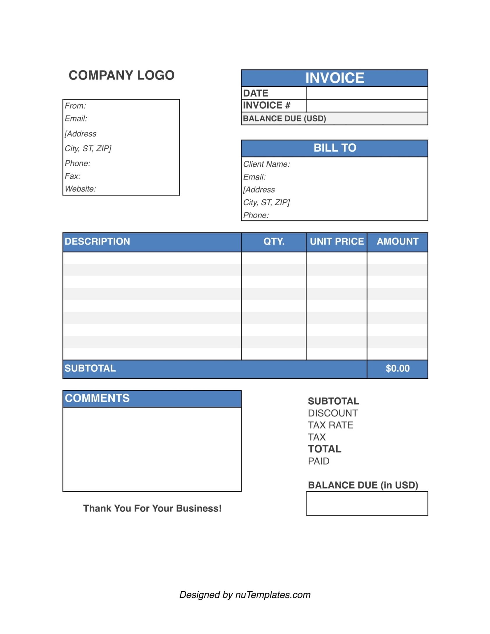 Cleaning Invoice Template - Cleaning Invoices | Nutemplates Intended For Invoice Template For Work Done