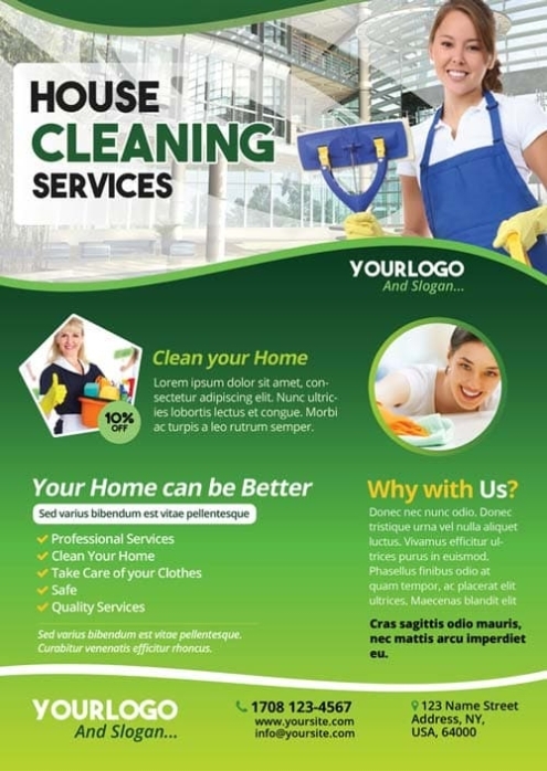 Cleaning Service Free Psd Flyer Template - Download Free Flyer For With Cleaning Flyers Templates Free