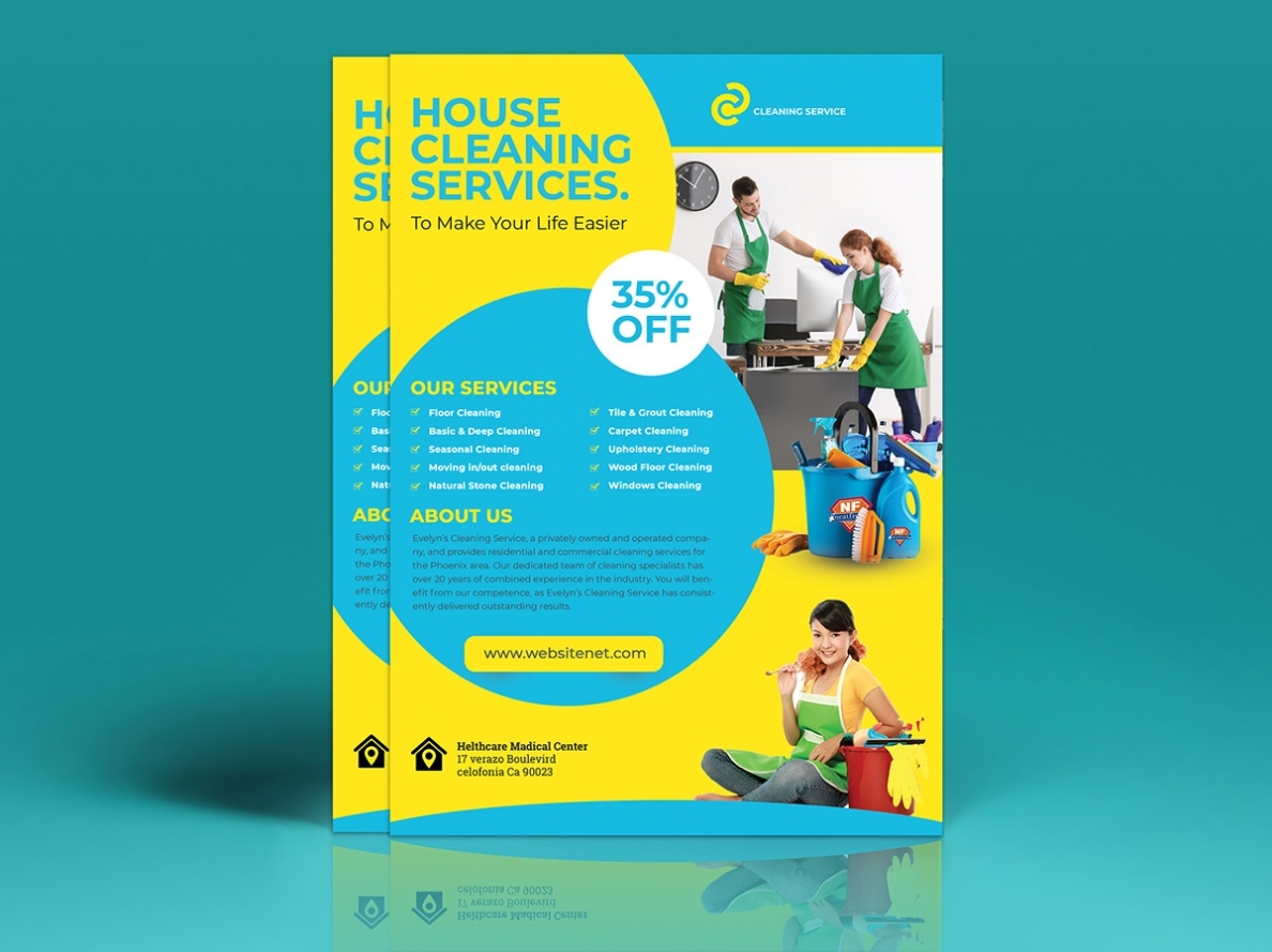 Cleaning Services Flyer Template On Philau Portfolios Regarding Fall Clean Up Flyer Template