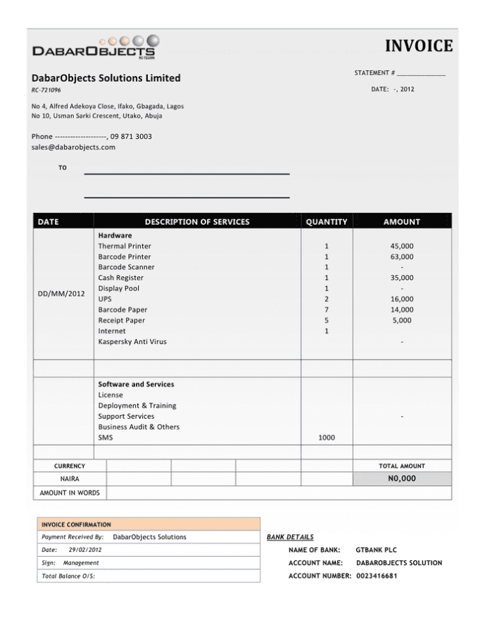 Commercial Invoice Template In Word And Pdf Formats inside Commercial Invoice Template Word Doc