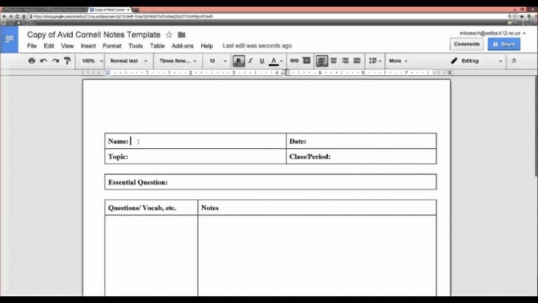 Cornell Notes Template Onenote | Free Resume Templates With Regard To Onenote Cornell Notes Template