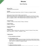 Corporate Minutes Template - Database - Letter Templates for Corporate Meeting Minutes Template