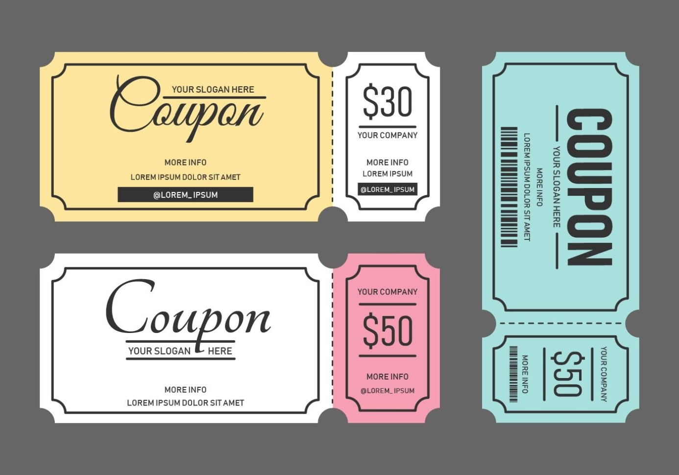 Coupon Template 272483 Vector Art At Vecteezy For Discount Agreement Template