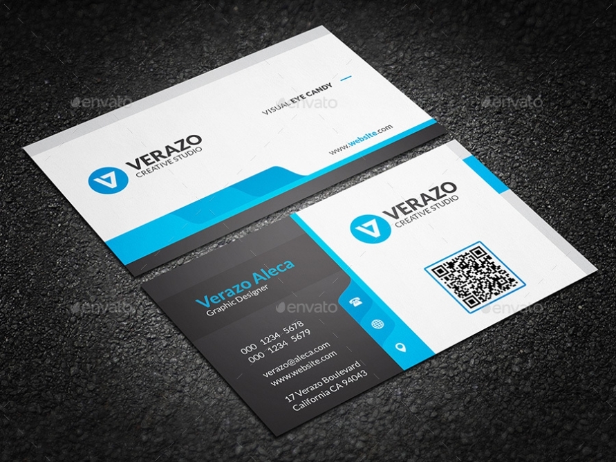 Creative &amp; Modern Corporate Business Card Template By Verazo | Graphicriver inside Google Search Business Card Template