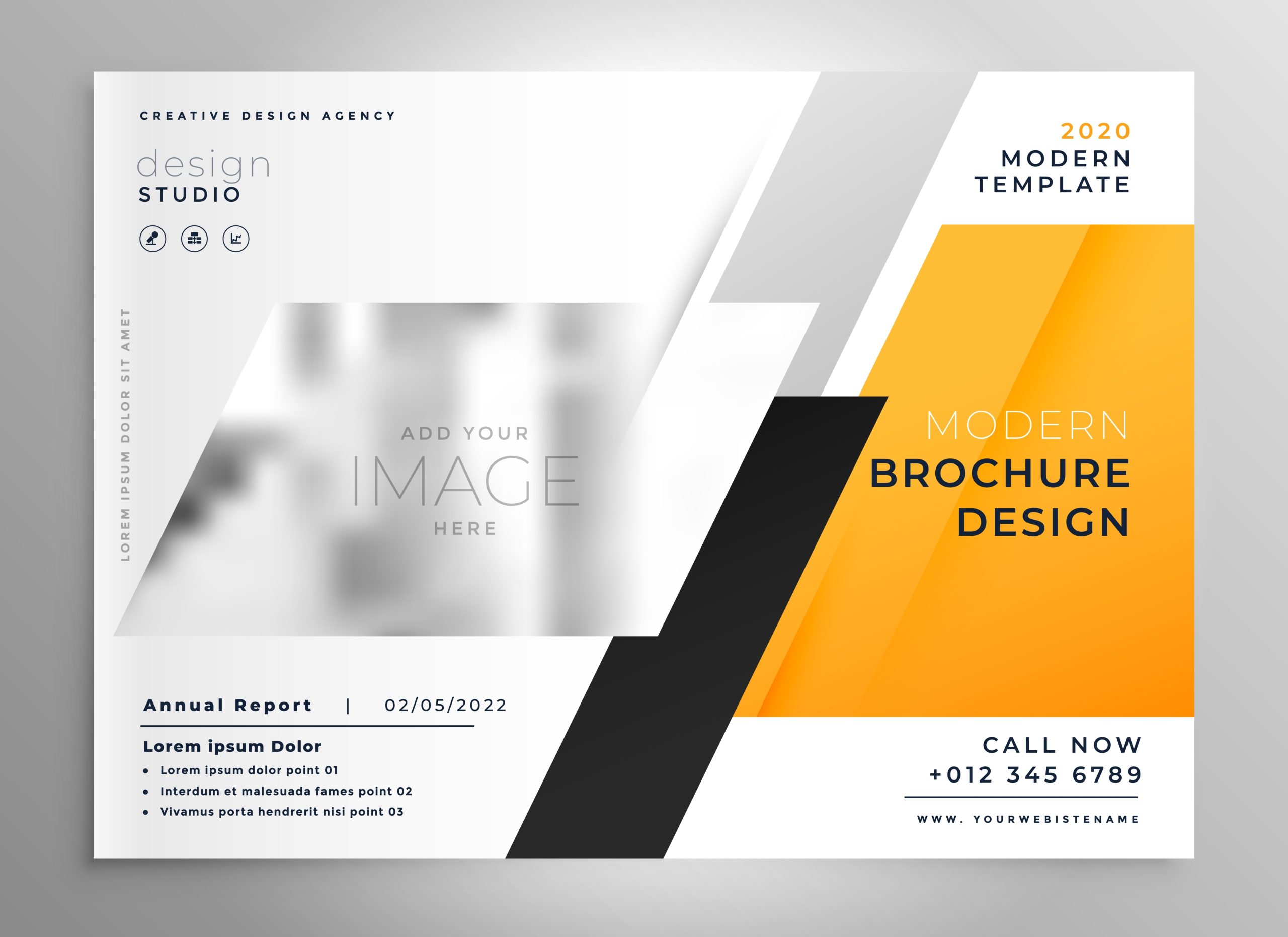 Creative Yellow Business Brochure Flyer Presentation Template For Presentation Handout Template