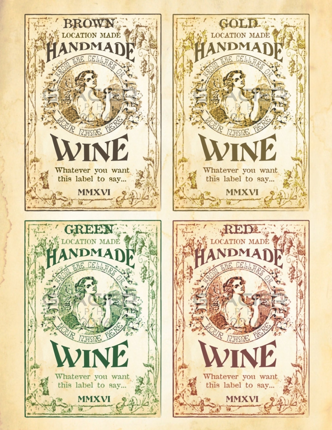 Customized Homemade Wine Bottle Labels Wine Labels Digital Intended For Diy Wine Label Template