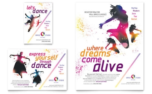 Dance Studio Flyer &amp; Ad Template - Word &amp; Publisher with regard to Dance Flyer Template Word