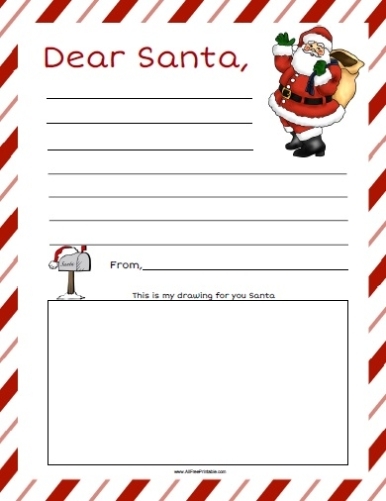 Dear Santa Letter | Free Printable With Dear Santa Template Kindergarten Letter