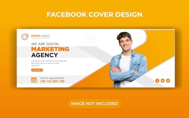 Digital Business Marketing Facebook Cover Template Design | Premium Vector In Facebook Templates For Business