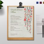 Dinner Menu Design Template In Psd, Word, Publisher, Illustrator, Indesign with Menu Template Indesign Free