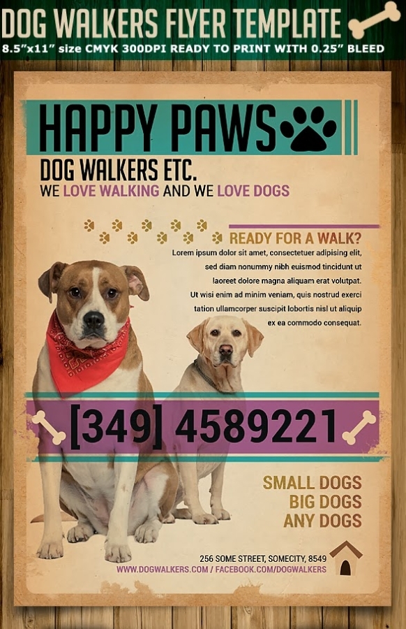 Dog Walkers Flyer Template Intended For Dog Walking Flyer Template Free