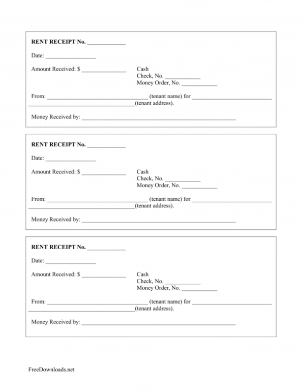 Download Monthly Rental Payment Receipt Template | Pdf | Freedownloads in Monthly Rent Invoice Template