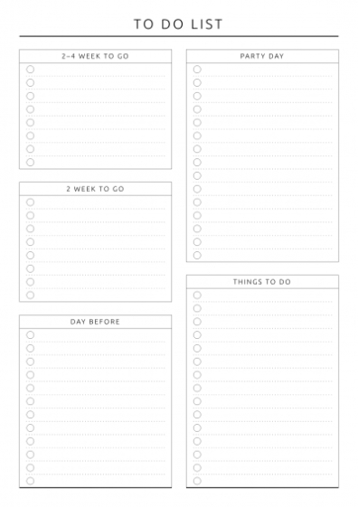 Download Printable Party Planner - Original Style Pdf Throughout Party Agenda Template