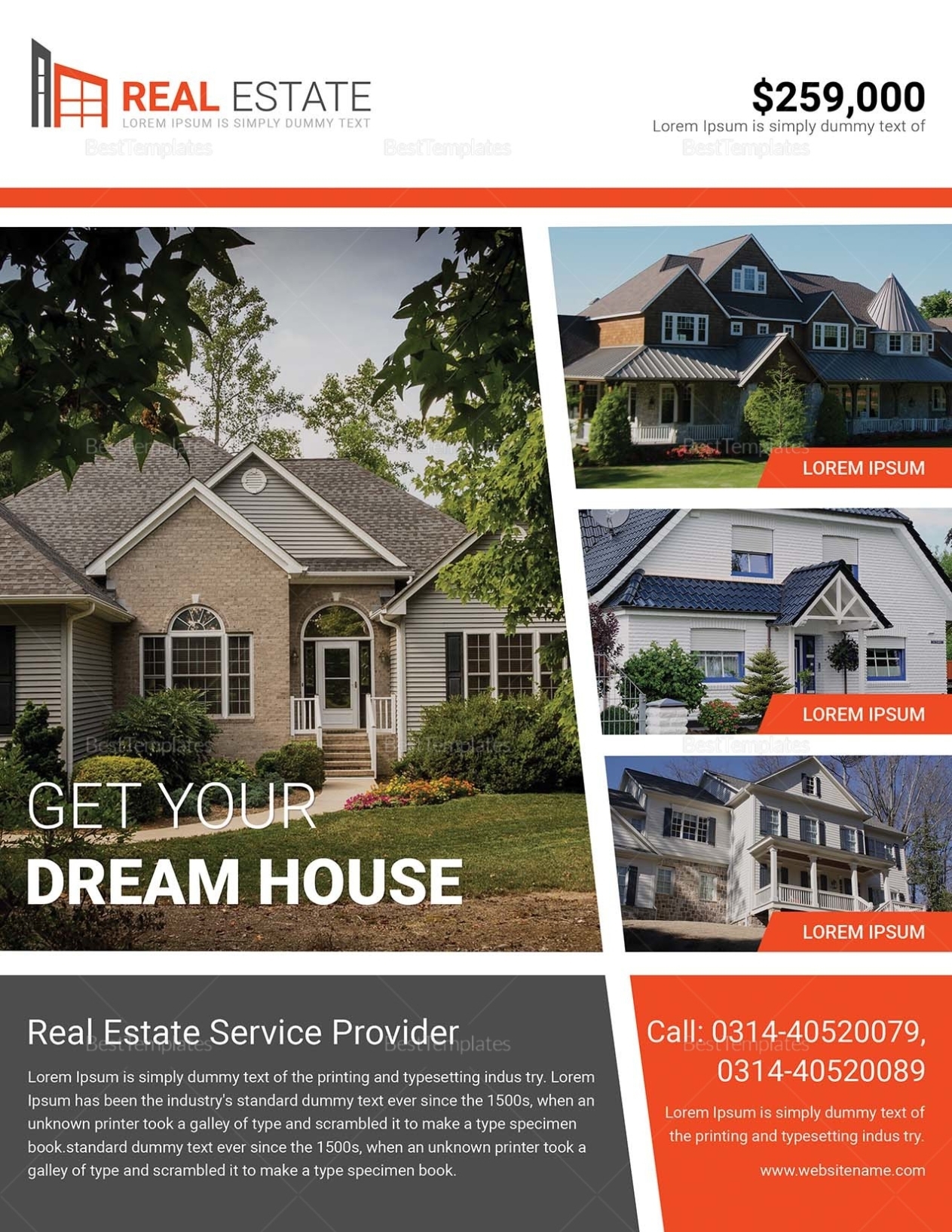 Dream Home Real Estate Flyer Design Template In Word, Psd, Publisher with Realtor Flyer Template
