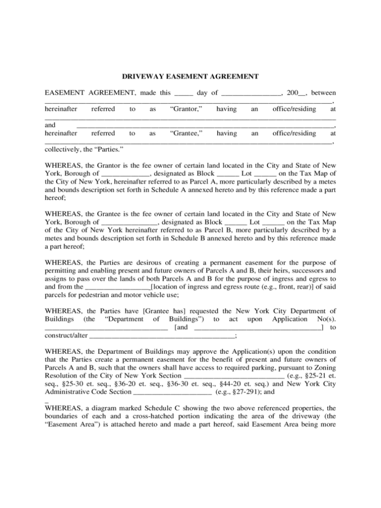 Driveway Easement Agreement Form - 4 Free Templates In Pdf, Word, Excel pertaining to Bicycle Rental Agreement Template