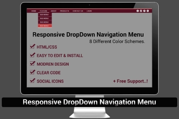 Drop Down Menu Designs - 15+ Free Css, Js Format Download | Free In Free Css Navigation Menu Templates
