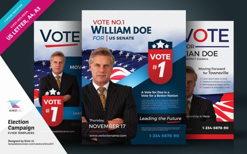 Election Campaign Flyer And Poster Psd Template Inside Vote Flyer Template