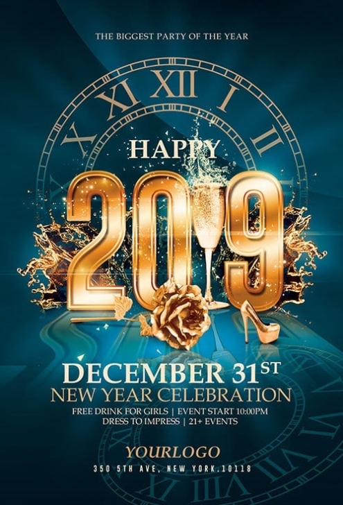 Elegant New Year Flyer Template - Creative Flyers Intended For Elegant Flyer Template Free
