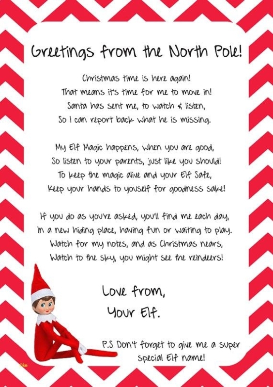 Elf On The Shelf Goodbye Letter Word Document With Regard To Goodbye Letter From Elf On The Shelf Template